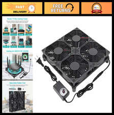 4X 120mm Laptop Cooling Pad with Variable Speed Fans for Computers & Gaming picture