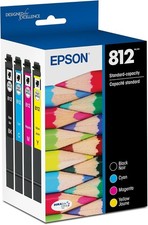 Epson 812 T812120-BCS Genuine Ink 4-Pack Black CMY WF-7820  picture