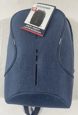 DUCHAMP Anti Theft iPad Tablet Sleeve Blue Medium Backpack NWT $179 picture