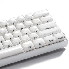 XVX White Keycaps Crystal Jelly Keyboard Key caps OEM Profile Side Printed Ke... picture