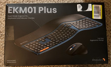 PROTOARC ERGONOMIC WIRELESS KEYBOARD MOUSE COMBO, EKM01 PLUS, FULL SIZE - BLUE picture