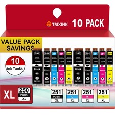 TRIXINK 250XL 251XL Ink Cartridges Compatible with Canon MX922, 10-Pack picture