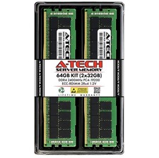 A-Tech 64GB 2x 32GB 2Rx4 PC4-19200R DDR4 2400MHz ECC REG RDIMM Server Memory RAM picture