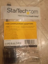 StarTech.com CDP2VGAW USB-C to VGA Adapter - Black - Video Converter For picture