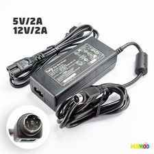 5-Pin Genuine TOP One Power Supply AC Adapter Charger TAD0361205 5V 12V 2A +Cord picture