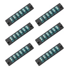6-Pack 12-Port LGX Fiber Patch Panel with Numbered Ports + Preloaded LC Adapters picture