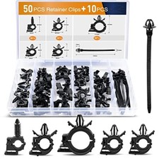 45 or 60 Pcs Car Wire Loom Routing Clips Assortment 6 Sizes picture