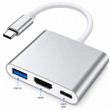 QCEs USB C to HDMI Adapter, USB-C Digital AV Multiport Adapter with 4K Silver picture