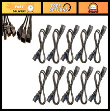 10 Pack 3ft IEC 320 C13 C14 Power Cords 10A 18AWG AC Cable for PDU & CPU picture