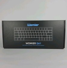 Womier Q61 60% Percent Keyboard Topographic Gaming Black White picture