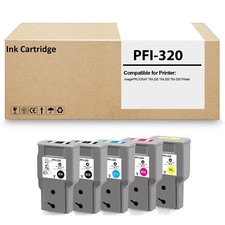 5Pack PFI320 PFI-320 Ink Tank Cartridge Compatiblefor imagePROGRAF TM-200 TM-300 picture