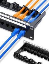 1U 12 Port Patch Panel RJ45 Cat6A Keystone Unshielded 10 Inch Rackmount picture
