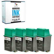 4PK Compatible CMYi 26 Black Ink Cartridges fits HP 2276a 2277a FAX 310 700 750 picture