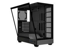 DIYPC IDX6-BK-NF Black Dual USB3.0 / Type C Tempered Glass ATX Gaming Computer picture