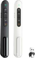 QUI 2 Pack Wireless Presenter Remote, USB A&C, Black White picture