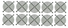 80mm Wire Metal Computer Case Fan Grill / Finger Guard - Black (Lot of 10) picture