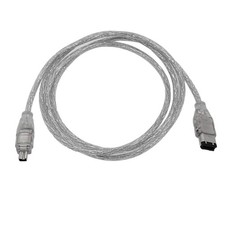 FireWire IEEE 1394 Cable 6 Pin to 4 Pin Male to Male DV Cord Clear 4FT 2 PCS picture