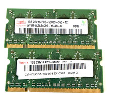 Hynix 2 x 1GB DDR2 SO-DIMM 200-pin 667 MHz PC2-5300S Laptop RAM HYMP112S64CP6-Y5 picture