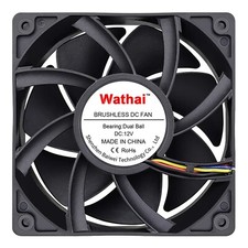 Wathai 12038 120mm x 38mm PWM Computer PC Case Fan 12V 4pin 5300rpm High Airf... picture