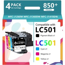 4PK LC501 Ink Cartridges for Brother MFC-J1260DW MFC-J1360DW MFC-J1410DW picture