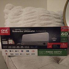 ONE FOR ALL Suburbs Ultimate Amplified HDTV Indoor Antenna Black Red One Size picture