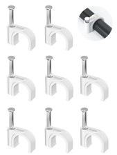 Jadaol 100 Pack 8mm Cable Clips Nail-in for Round Ethernet Cords picture