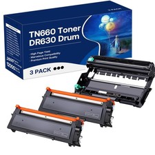 GOTOBY TN660 Toner Cartridge and DR630 Drum Unit for Brother DR630 DR-630 TN6... picture