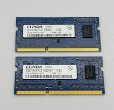 Elpida 4GB 1Rx8 PC3-12800S-11-10-B2 RAM Memory EBJ20UF8BDU0-GN-F X2 2GB Sticks picture