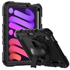 navor Rugged Cover for iPad Mini 6 (2021), Rotatable Kickstand Shoulder & Strap picture