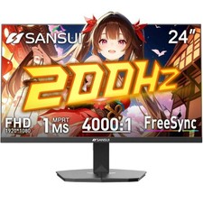 SANSUI 24 Inch Gaming Monitor 180Hz 1Ms Freesync HDR 110% Srgb FHD 1080P Compute picture
