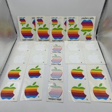 Vintage 1980s Apple Computer Logo Stickers Decals Lot Of 16 #B picture