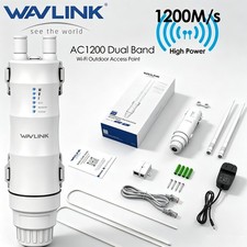 WAVLINK AC1200 Outdoor Long Range WiFi Extender with PoE for Farm Yard Factory picture