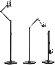 Heavy Duty Tablet Floor Stand with Magnetic & Dual-Position Bracket – Black  picture