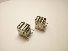 2 Pcs Lot Standard Double USB Jack Socket Type A 90 Degrees Port Female 8 Pins picture