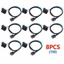 8PCS Mini SAS HDD SFF-8643 to 4 SFF-8482 Connector with Power Port Hard Drive 1M picture