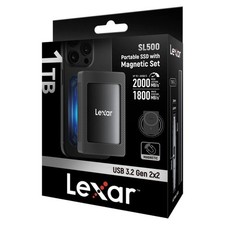 Lexar SL500 1TB Portable SSD USB 3.2 GEN2X2 Magnetic Set BRAND NEW SEALED FAST picture