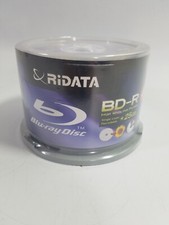 Ritek Ridata 50pk Blu-Ray BD-R Blank Discs Inkjet White Hub Printable 25GB 4x  picture