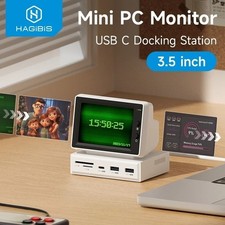 Hagibis 3.5 Inch IPS Mini Display USB-C Dock AIDA64 CPU RAM Monitor Hub White picture