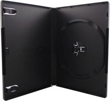 14mm Standard Black 1 Disc DVD Case Machine Grade Lot picture
