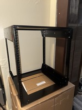 12U Drop-In Rack Black Steel AV Equipment Mounting Frame Open Frame Design New picture
