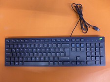 Genuine Dell Spanish USB Wired Keyboard KB216 Black F2JV2 picture