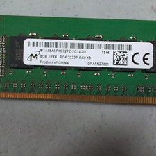 Micron 8GB DDR4-2133P ECC DIMM 288-Pin Server RAM 1x8GB MTA18ASF1G72PZ picture