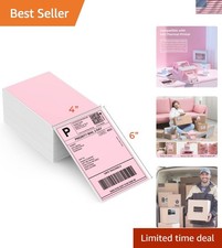 BPA-Free 4x6 Pink Printer Labels | 500 Count for Shipping & DIY Projects picture