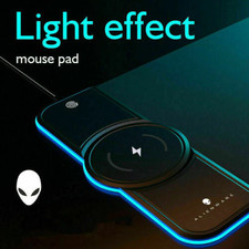 Alienware 15W Qi Wireless Charging RGB Gaming Computer Keyboard Pad Mouse Mat picture