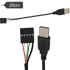 USB 2.0 Type A Male to Dupont 9 Pin Female Header Motherboard Adapter Cable Cord picture