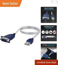 2.5 Feet USB 2.0 to Serial 9 Pin DB 9 Converter - Compatible with Windows & Mac picture