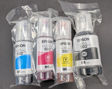 Epson 502 Black/Cyan/Magenta/Yellow Ink Bottle 06.29 picture
