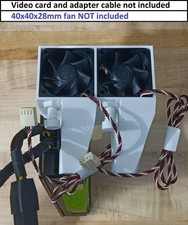 Dual Nvidia Tesla V100 P40 P100 K20 K40 K80 M10 M40 M60 Adapter Kit - No Fans picture