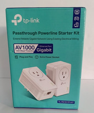 TP-LINK TL-PA7017P KIT AV1000 Gigabit Passthrough Powerline Kit, 2 Adapters NEW picture