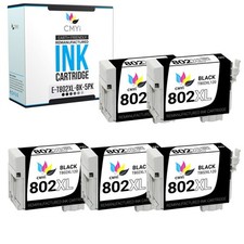 5-Pack CMYi Replacement Black 802XL Ink Cartridge for Epson WorkForce WF-4720 picture